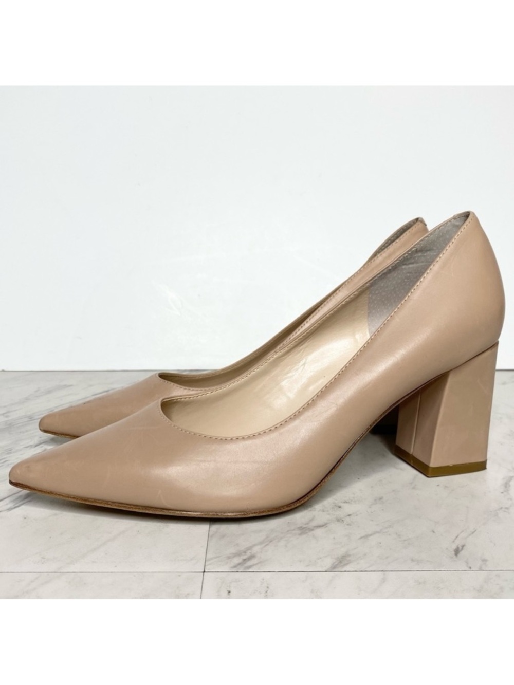 Marc Fisher Zala Tan Leather Pump 8M